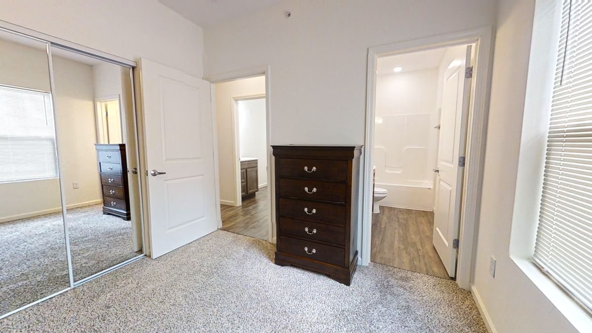 Bedroom 1 bath and closet