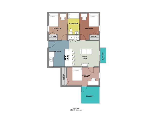 3 bed 1 bath