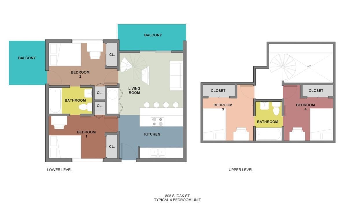 4 bed