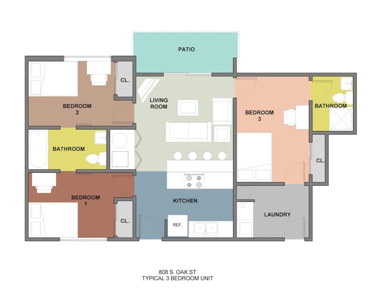 typical 3 bed