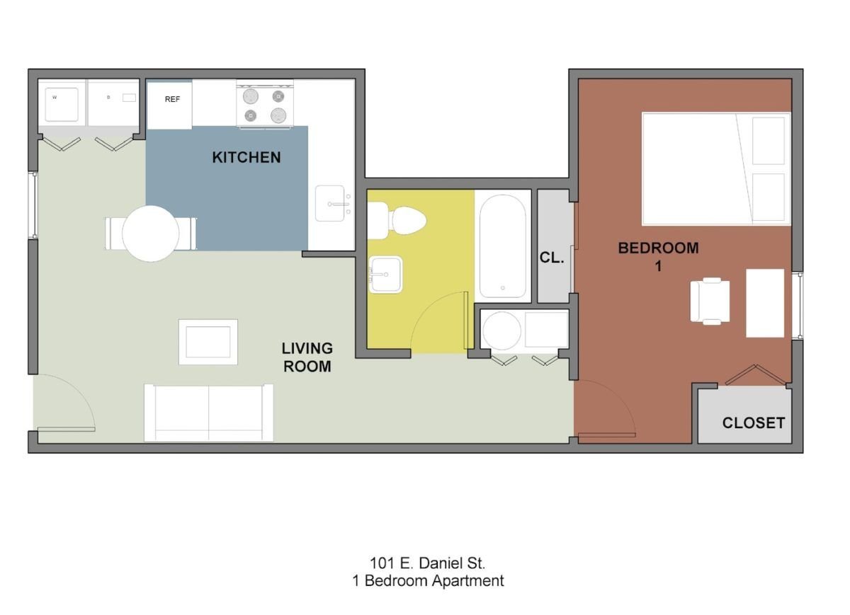 1 bed