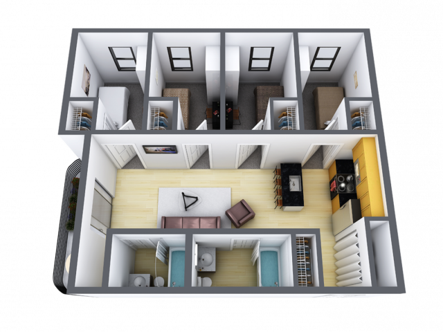 4 Bed Floor Plan