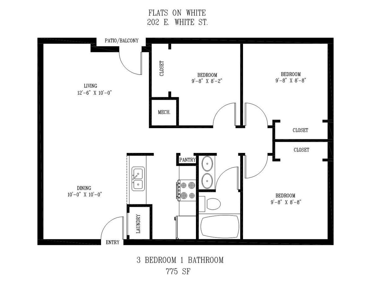 202 White 3 BED 1 BATH
