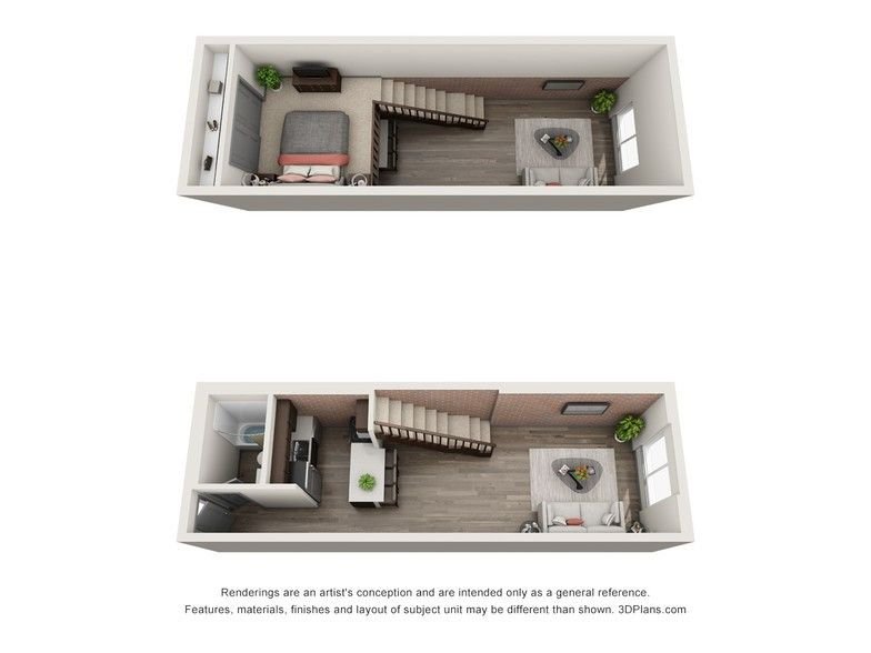 204C 1BR loft color