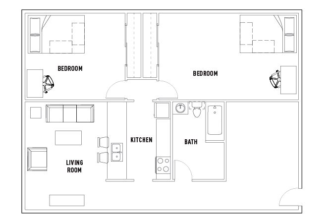 418_101 Green 2 Bed 1 Bath A