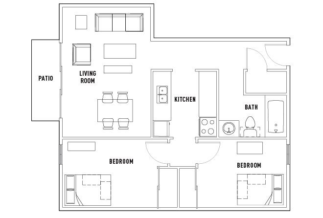 418_101 Green 2 Bed 1 Bath B