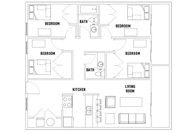 418_207 Green 4 bed 1.5 bath A-01