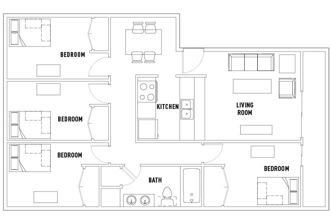 309-311 Daniel_4 Bed 1 Bath A-01